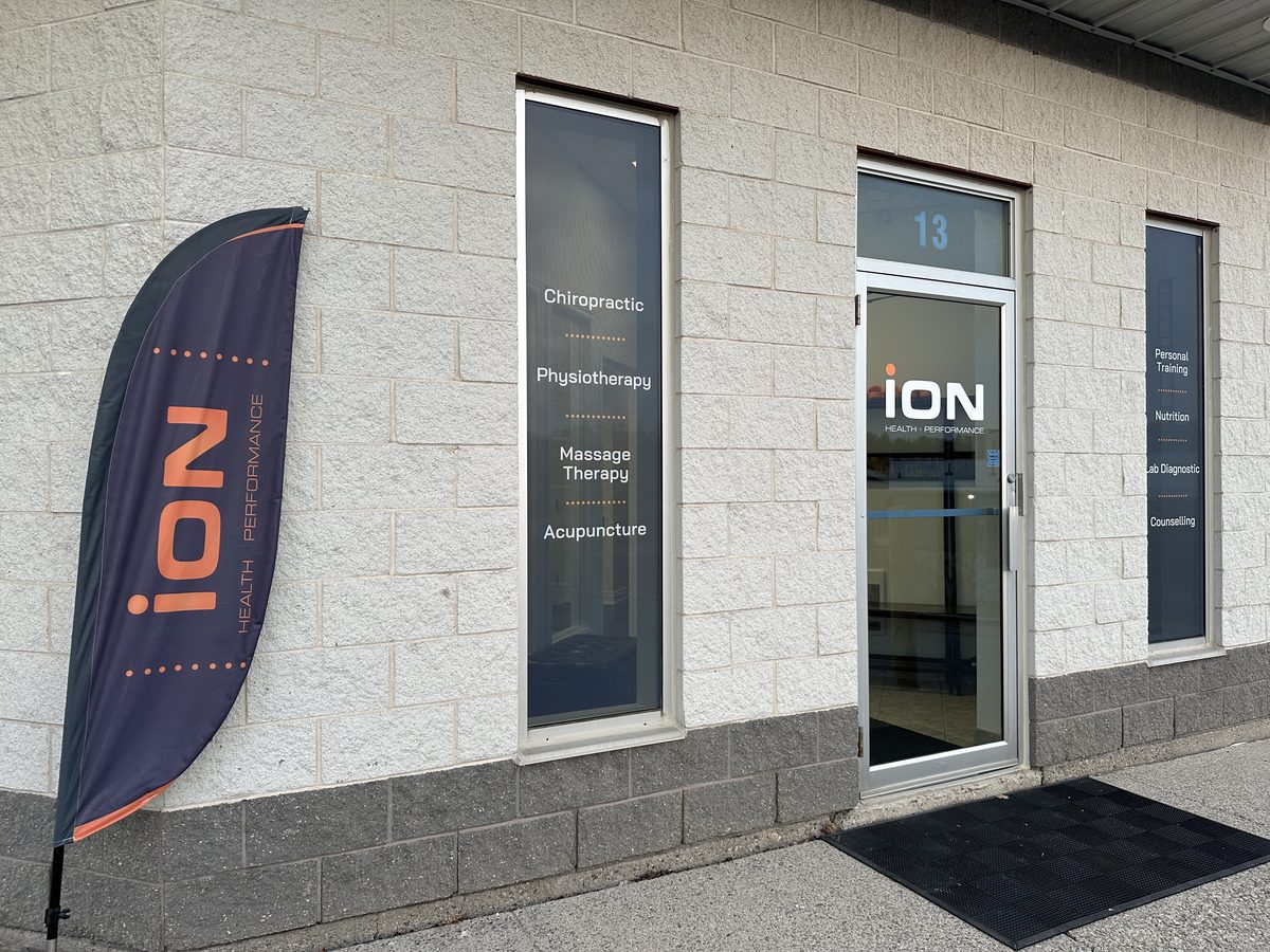 Front entrance of iON Health + Performance, 449 Laird Rd Unit 13, Guelph